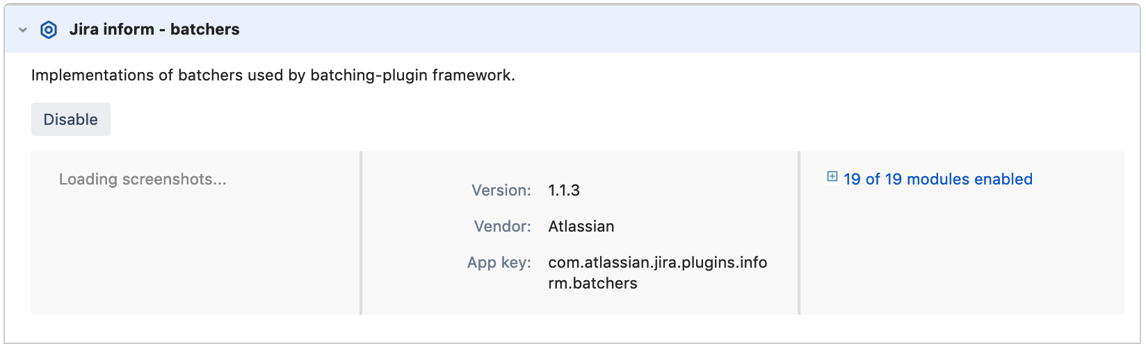 Jira inform - batchers app.