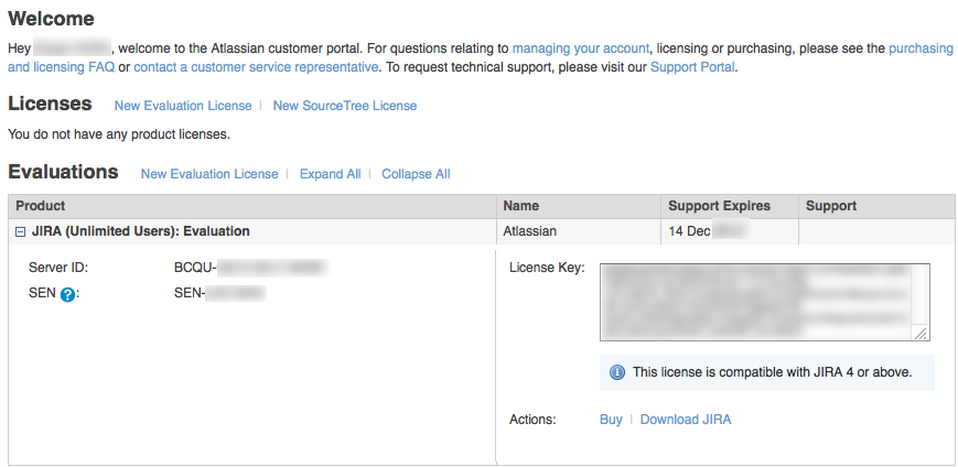 License details on my.atlassian.com.