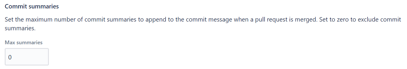 Commit summaries