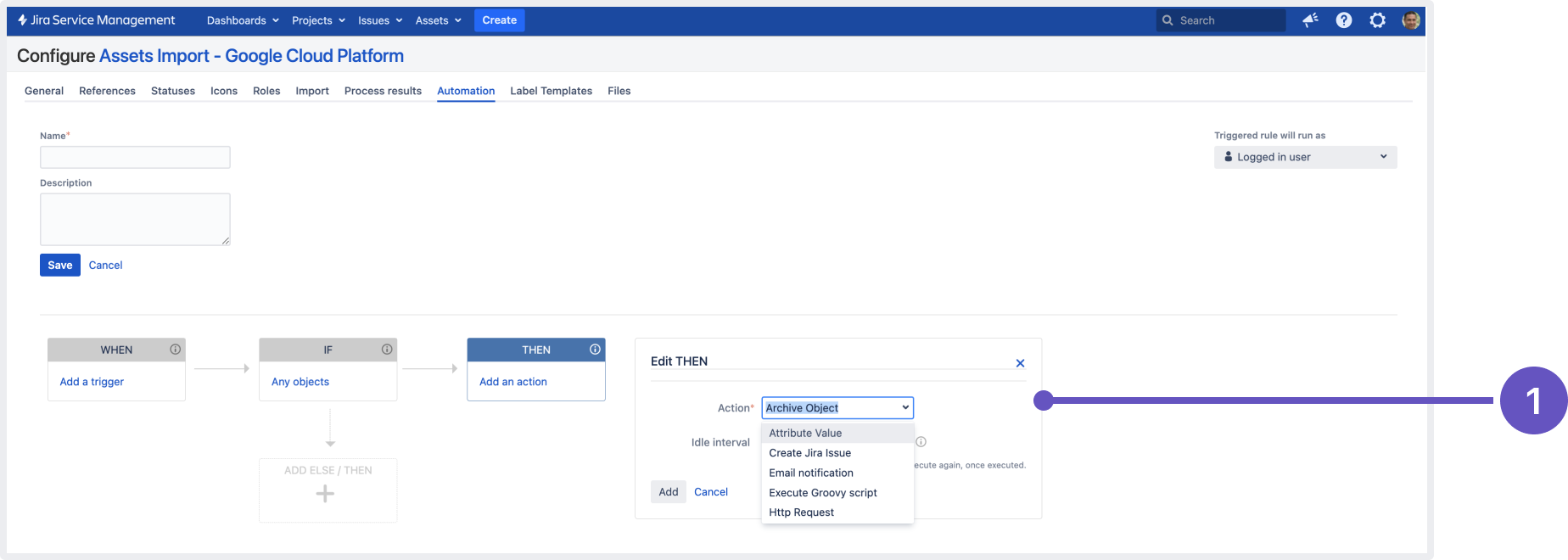 New ArchiveObject action in Assets automation